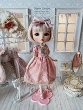 Load image into Gallery viewer, 12.Pink Puffed-sleeve Dress Set