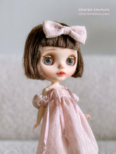 Load image into Gallery viewer, Dusty Pink Shoulder Puff Dress with Beads
