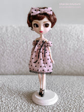 Load image into Gallery viewer, Swiss Dot Shoulder Puff Dress with Beads
