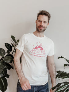 "Will Work For Dolls" Shirt in White