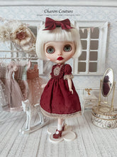 Load image into Gallery viewer, 11.Burgundy Puffed-sleeve Dress