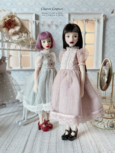 3.Dusty Pink Linen & Tulle Dress