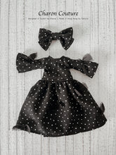 Load image into Gallery viewer, Black Crepe Dotty Dress