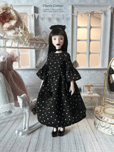 Load image into Gallery viewer, Black Crepe Dotty Dress