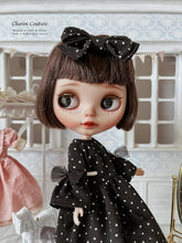 Load image into Gallery viewer, Black Crepe Dotty Dress