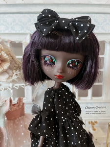 Black Crepe Dotty Dress